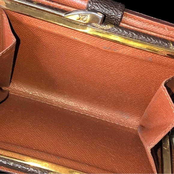 LOUIS VUITTON LV Monogram Porte Monnaie Viennois Bifold Kisslock Wallet AUTH - Picture 15 of 16